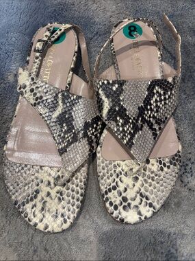 Bellofatto Snake Print Leather Sandals – EU 38 (US Women’s 8)